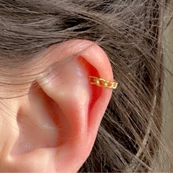 14K Gold Vermeil Chain Cuff - Picture 8 of 8